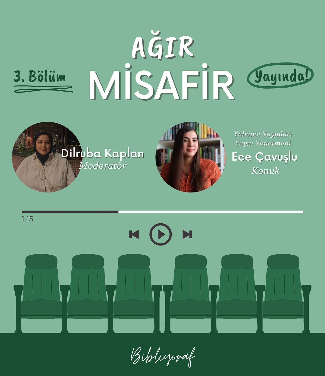 Sıkı durun, Ağır Misafir'in yeni bölümünde konuğumuz Yabancı Yayınları‘nın Yayın Yönetmeni Ece Çavuşlu!🌟  Hem kendisinin yayın dünyasındaki serüveni hem de Yabancı Yayınları'nın sektördeki yeri ve çıkacak yeni kitaplar hakkında konuştuğumuz bomba gibi bir bölüm sizleri bekliyor. Ece Çavuşlu, Ağır Misafir'in bu bölümünde Bibliyoraf'a özel olarak Hava Uyanıyor, Heart Of Iron gibi merakla beklenen seriler ve kitaplar hakkında yayın takviminden sürpriz bilgiler paylaşıyor. Tabii ki Bibliyoraf okurlarına özel olarek çeşitli kitaplar önerilerini de eklemeyi ihmal etmiyor.✨  "Ece Hanım Kalp Çarpıntısı hakkında ne diyor?", "Yakın zamanda bizi hangi müthiş kitaplar bekliyor?" ve "Yayın yönetmenliği, editörlük ve çevirmenlik nasıl meslekler?" gibi sorularınızın cevapları bu bölümümüzde!  Yeni bölüm şimdi Spotify, Apple Podcasts ve daha birçok platformda, linki biyografimizde!🤟🏻  @ecaanimlar @yabanciyayinlari #yabancıyayınları #ağırmisafir #podcast